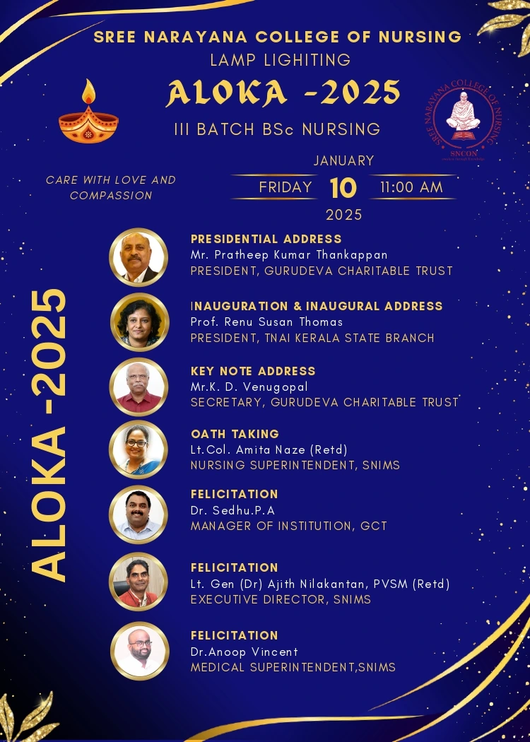 Bsc Nursing 2024 Batch – Lamp Lighting Poster