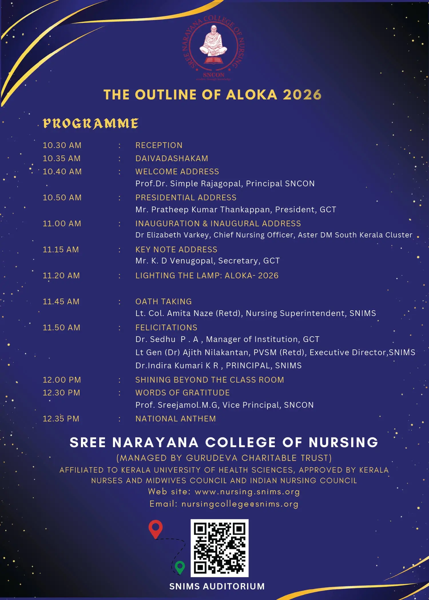 Bsc Nursing 2025 Batch – Lamp Lighting Poster